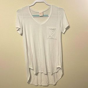 White slouchy tee